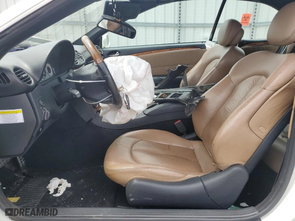 2008 Mercedes-Benz CLK-Class 3.5L with VIN WDBTK56F68F253444, listed as a Copart auction lot 62065344 with 138,842 mi miles and Salvage Title. Bid and sale history available at carsss.com. Image 7.