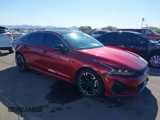 2021 Kia K5 GT-Line with VIN 5XXG64J29MG004427, listed as a IAAI auction lot 41841813 with 135,936 mi miles. Bid and sale history available at carsss.com. Image 1.
