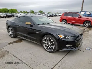 2016 Ford Mustang GT with VIN 1FA6P8CF0G5211268, listed as a Copart auction lot 51576595 with 34,118 mi miles and Salvage title. Bid and sale history available at DreamBid. Image 4.