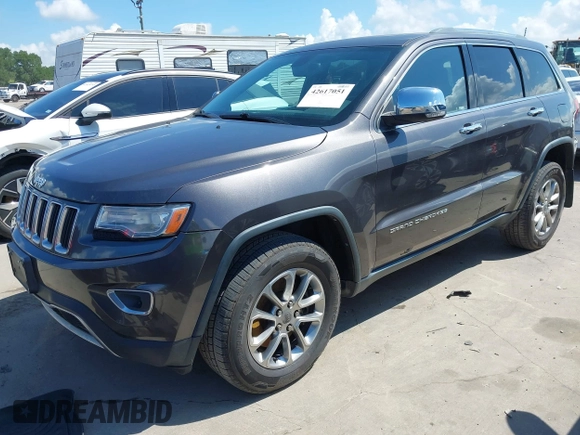 2014 Jeep Grand Cherokee Limited with VIN 1C4RJFBT0EC241030, listed as a IAAI auction lot 42617051 with 104,370 mi miles and . Bid and sale history available at DreamBid. Image 2.