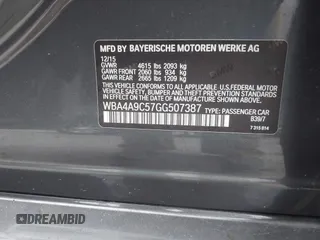 2016 BMW 4 Series 428i с VIN WBA4A9C57GG507387, выставлен на аукционе IAAI как лот 41980045 с пробегом 165 424 миль миль и . История ставок и продаж доступна на DreamBid. Изображение 9.