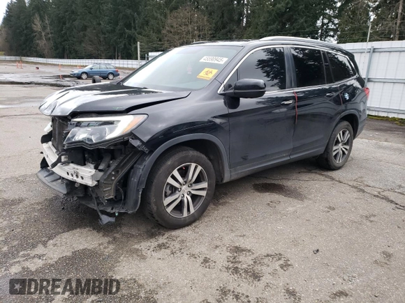 2017 Honda Pilot EX-L with VIN 5FNYF6H56HB086982, listed as a Copart auction lot 45590945 with 141,112 mi miles and Salvage Title. Bid and sale history available at DreamBid. Image 1.