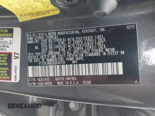 2012 Toyota Venza LE with VIN 4T3ZK3BB5CU046764, listed as a IAAI auction lot 42061276 with 96,237 mi miles. Bid and sale history available at carsss.com. Image 9.