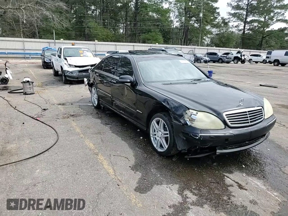 2001 Mercedes-Benz S-Class with VIN WDBNG75J11A215876, listed as a Copart auction lot 45164495 with 198,752 mi miles and Salvage Title. Bid and sale history available at carsss.com. Image 11.