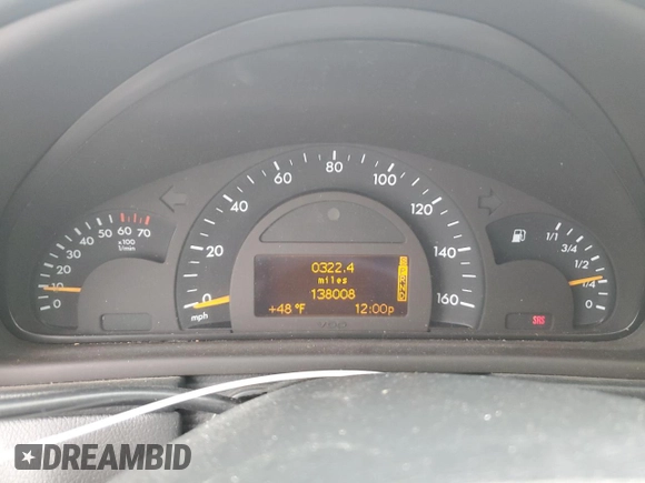 2003 Mercedes-Benz C 240 with VIN WDBRH81J23F350302, listed as a Copart auction lot 47828305 with 138,008 mi miles and Clean title. Bid and sale history available at DreamBid. Image 9.