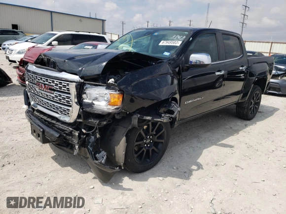 2022 GMC Canyon 4WD Denali with VIN 1GTG6EEN2N1205576, listed as a Copart auction lot 67949583 with 26,885 mi miles. Bid and sale history available at carsss.com. Image 1.