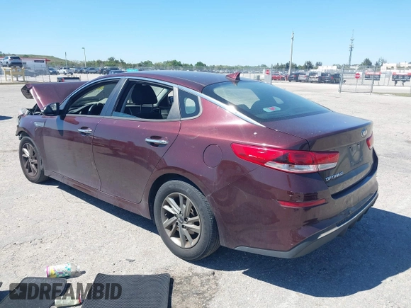 2019 Kia Optima LX with VIN 5XXGT4L34KG323567, listed as a IAAI auction lot 41770143 with 67,910 mi miles. Bid and sale history available at carsss.com. Image 3.