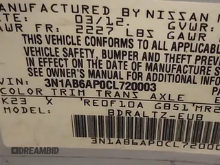 2012 Nissan Sentra 2.0 с VIN 3N1AB6AP0CL720003, выставлен на аукционе IAAI как лот 42350504 с пробегом 315 680 миль миль и . История ставок и продаж доступна на DreamBid. Изображение 9.