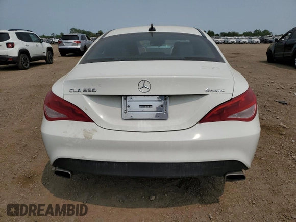 2015 Mercedes-Benz CLA 250 with VIN WDDSJ4GB0FN177766, listed as a Copart auction lot 58659135 with 54,423 mi miles and Salvage title. Bid and sale history available at DreamBid. Image 6.