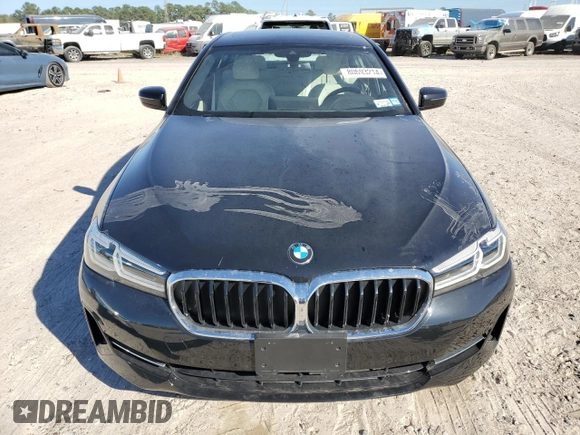 2023 BMW 5 Series 540i xDrive with VIN WBA73BJ03PCM49114, listed as a Copart auction lot 80693214 with 5,251 mi miles and Salvage Title. Bid and sale history available at carsss.com. Image 5.