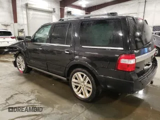 2015 Ford Expedition Platinum with VIN 1FMJU1MT5FEF18003, listed as a Copart auction lot 50179905 with 127,758 mi miles and Salvage title. Bid and sale history available at DreamBid. Image 2.