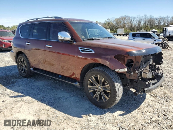 2017 Nissan Armada Platinum with VIN JN8AY2NF5H9303731, listed as a Copart auction lot 48478935 with 125,384 mi miles and Salvage Title. Bid and sale history available at carsss.com. Image 4.