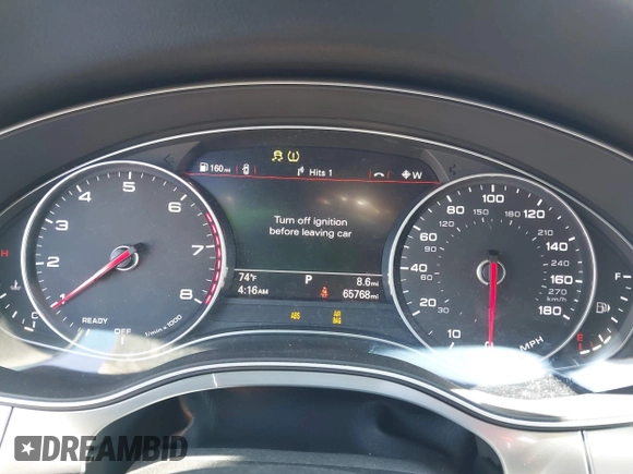 2016 Audi A7 Prestige with VIN WAU2GAFC9GN062082, listed as a IAAI auction lot 42711776 with 65,768 mi miles and . Bid and sale history available at DreamBid. Image 7.