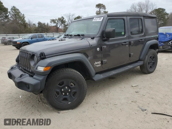2018 Jeep Wrangler Unlimited Sport S z VIN 1C4HJXDGXJW274871, wystawiony jako Copart lot #45727795 z przebiegiem 65 646 mil mil oraz Szkoda całkowita • Salvage title. Historia ofert i sprzedaży dostępna na DreamBid. Obrazek 1.