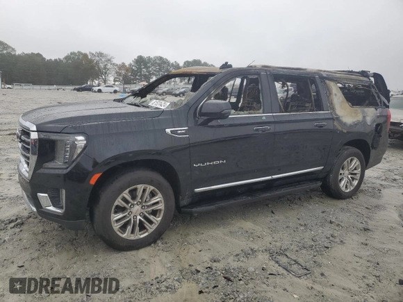 2021 GMC Yukon XL SLT with VIN 1GKS2GKD0MR429799, listed as a Copart auction lot 81524424 with 0 mi miles and Salvage Title. Bid and sale history available at carsss.com. Image 1.