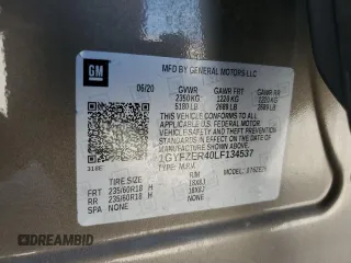 2020 Cadillac XT4 FWD Sport z VIN 1GYFZER40LF134537, wystawiony jako Copart lot #48219045 z przebiegiem 77 307 mil mil oraz Szkoda całkowita • Salvage title. Historia ofert i sprzedaży dostępna na DreamBid. Obrazek 15.