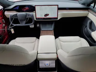 2021 Tesla Model S Plaid with VIN 5YJSA1E61MF436369, listed as a Copart auction lot 48505375 with 34,388 mi miles and Salvage Title. Bid and sale history available at carsss.com. Image 8.