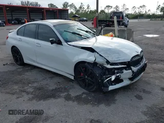 2021 BMW 3 Series M340i xDrive with VIN 3MW5U9J03M8B94898, listed as a IAAI auction lot 41611425 with 38,614 mi miles. Bid and sale history available at carsss.com. Image 1.