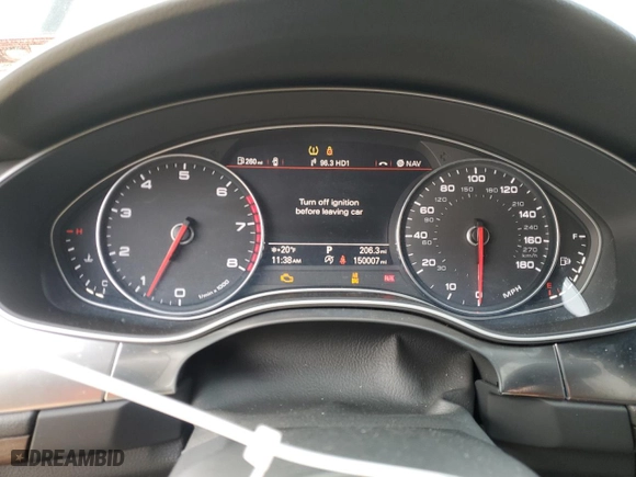 2013 Audi A7 3.0 Premium Plus with VIN WAUYGAFC6DN108280, listed as a Copart auction lot 88630955 with 150007 miles and Salvage Title. Bid and sale history available at carsss.com. Image 9.