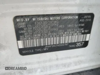 2017 Mitsubishi Outlander ES with VIN JA4AP3AU7HZ002767, listed as a Copart auction lot 55494795 with 157,138 mi miles and Salvage title. Bid and sale history available at DreamBid. Image 14.