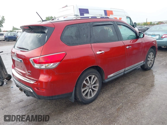 2014 Nissan Pathfinder S with VIN 5N1AR2MM7EC619604, listed as a IAAI auction lot 42694493 with 75,388 mi miles and . Bid and sale history available at DreamBid. Image 4.