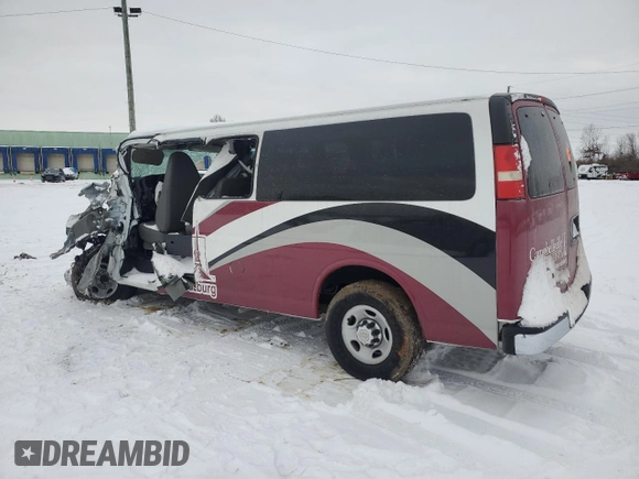 2011 Chevrolet Express Passenger 1LT with VIN 1GAZG1FG1B1109232, listed as a Copart auction lot 84252874 with Not provided miles and Salvage title. Bid and sale history available at DreamBid. Image 2.