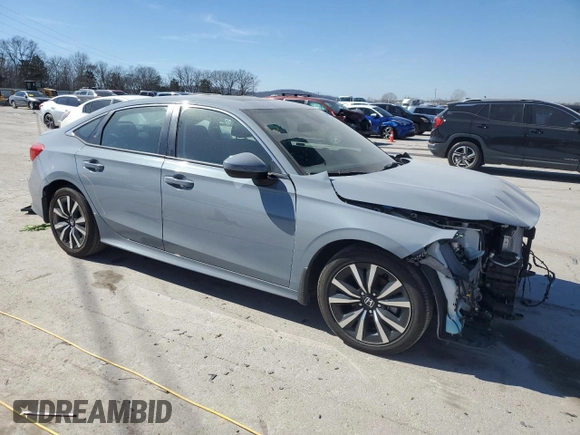 2024 Honda Civic Sedan EX with VIN 2HGFE1F78RH307996, listed as a Copart auction lot 46915995 with 12,324 mi miles and Salvage Title. Bid and sale history available at carsss.com. Image 4.