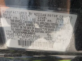 2019 Nissan Versa SV with VIN 3N1CN7AP5KL849312, listed as a IAAI auction lot 42252597 with 88,778 mi miles and . Bid and sale history available at DreamBid. Image 9.