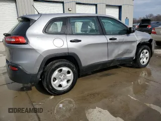 2017 Jeep Cherokee Sport with VIN 1C4PJMAB4HD220913, listed as a Copart auction lot 47193015 with 153,086 mi miles and Salvage Title. Bid and sale history available at carsss.com. Image 3.