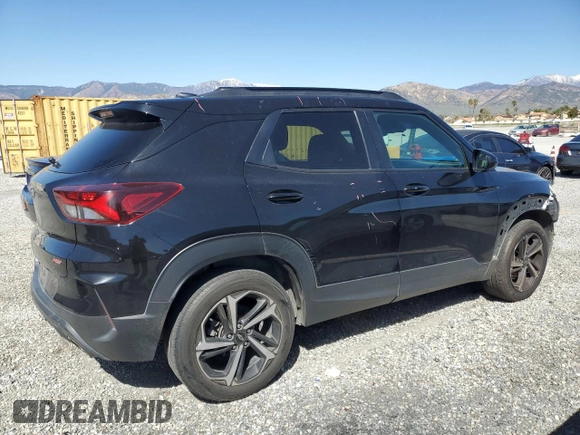 2022 Chevrolet TrailBlazer RS with VIN KL79MTSL2NB041386, listed as a Copart auction lot 49811945 with 262,120 mi miles and Salvage Title. Bid and sale history available at carsss.com. Image 3.