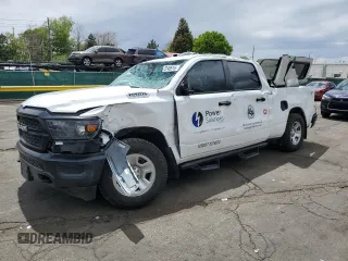 2023 Ram 1500 Tradesman with VIN 1C6SRFNTXPN566160, listed as a Copart auction lot 57488765 with 31,523 mi miles and Salvage title. Bid and sale history available at DreamBid. Image 1.