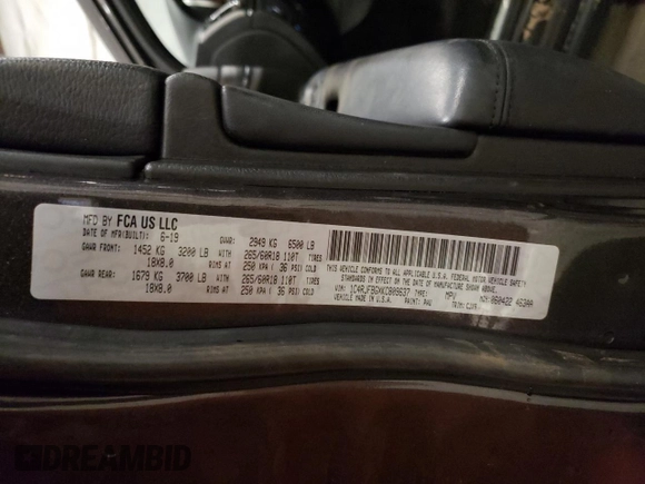 2019 Jeep Grand Cherokee Limited with VIN 1C4RJFBGXKC809637, listed as a Copart auction lot 52807625 with 71,894 mi miles and Salvage Title. Bid and sale history available at carsss.com. Image 16.