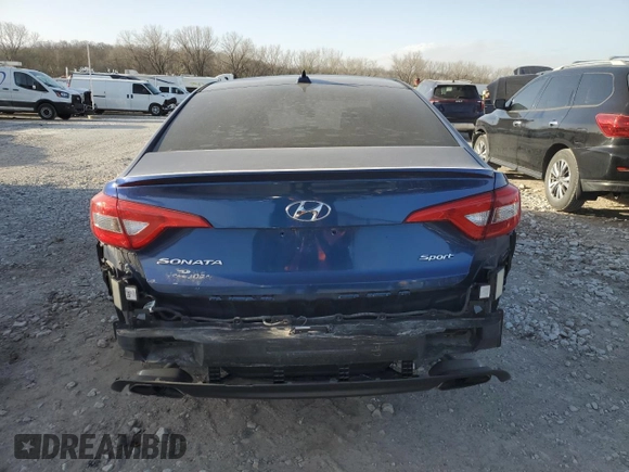 2016 Hyundai Sonata Sport with VIN 5NPE34AF8GH343028, listed as a Copart auction lot 49534455 with Not Provided miles and Clean Title. Bid and sale history available at DreamBid. Image 6.