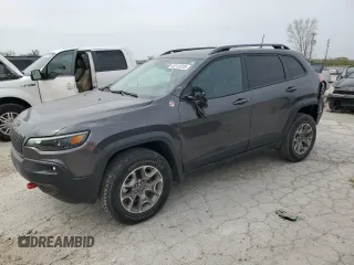 2021 Jeep Cherokee Trailhawk with VIN 1C4PJMBX8MD239596, listed as a Copart auction lot 52513315 with 51,881 mi miles and Salvage title. Bid and sale history available at DreamBid. Image 1.