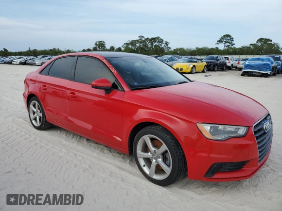 2015 Audi A3 Premium with VIN WAUACGFF6F1074961, listed as a Copart auction lot 57875045 with Not provided miles and Salvage title. Bid and sale history available at DreamBid. Image 4.