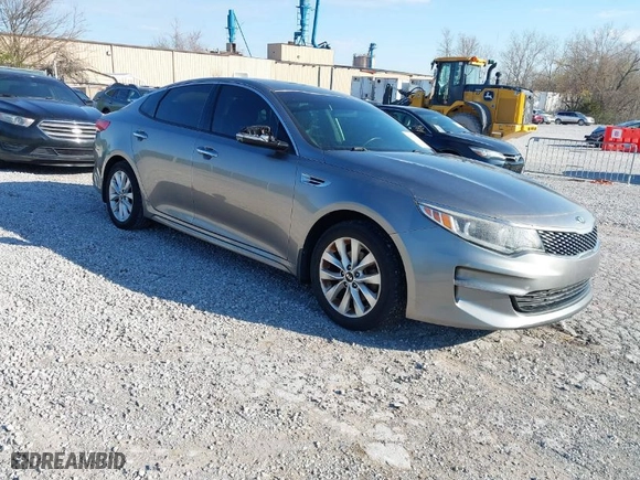 2017 Kia Optima EX with VIN 5XXGU4L31HG137121, listed as a IAAI auction lot 41851689 with 111,835 mi miles. Bid and sale history available at carsss.com. Image 1.