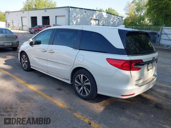 2022 Honda Odyssey Touring with VIN 5FNRL6H88NB026592, listed as a IAAI auction lot 42367048 with 57,066 mi miles and . Bid and sale history available at DreamBid. Image 3.