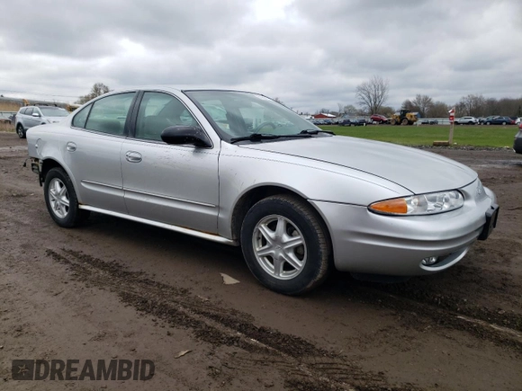 2004 Oldsmobile Alero GL1 with VIN 1G3NL52E94C151703, listed as a Copart auction lot 52960605 with 72,291 mi miles and Salvage Title. Bid and sale history available at DreamBid. Image 4.