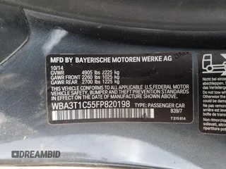 2015 BMW 4 Series 428i xDrive with VIN WBA3T1C55FP820198, listed as a Copart auction lot 45043274 with 76,161 mi miles and . Bid and sale history available at carsss.com. Image 13.