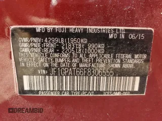 2015 Subaru Impreza Special Sports Premium with VIN JF1GPAT66F8306555, listed as a Copart auction lot 48502095 with 135,446 mi miles and Salvage title. Bid and sale history available at DreamBid. Image 12.