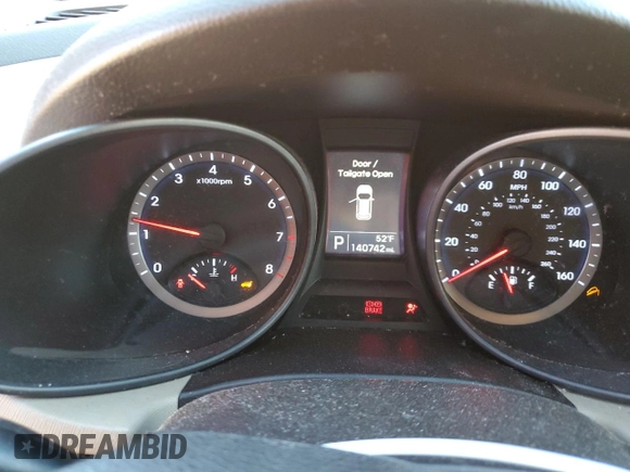 2014 Hyundai Santa Fe Sport with VIN 5XYZU3LB7EG185515, listed as a Copart auction lot 42679185 with 140,742 mi miles and Salvage Title. Bid and sale history available at carsss.com. Image 9.