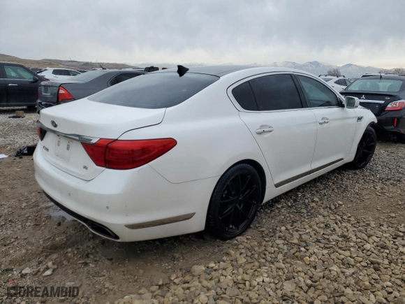 2015 Kia K900 Luxury with VIN KNALW4D46F6022636, listed as a Copart auction lot 42406015 with NaN miles and Salvage Title. Bid and sale history available at carsss.com. Image 3.