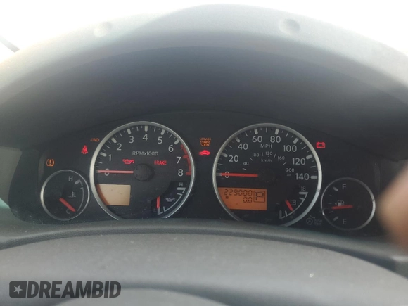 2008 Nissan Frontier SE with VIN 1N6AD07WX8C434839, listed as a Copart auction lot 57076735 with 229,000 mi miles and Clean title. Bid and sale history available at DreamBid. Image 9.