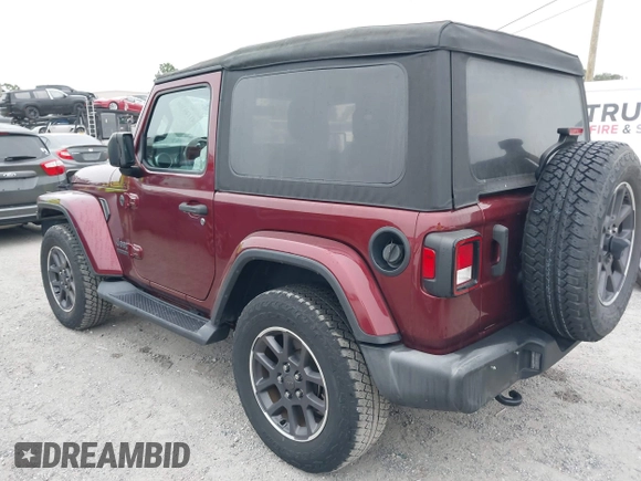 2021 Jeep Wrangler Sport S with VIN 1C4GJXAN8MW700480, listed as a IAAI auction lot 41149300 with 41,433 mi miles and . Bid and sale history available at DreamBid. Image 3.
