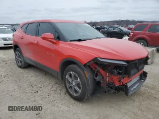 2023 Chevrolet Blazer LT with VIN 3GNKBHR42PS227899, listed as a Copart auction lot 45288295 with 30,408 mi miles and Salvage title. Bid and sale history available at DreamBid. Image 4.