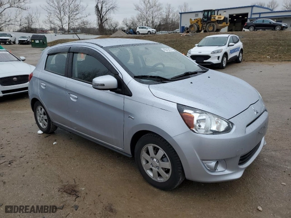 2015 Mitsubishi Mirage ES with VIN ML32A4HJ9FH039774, listed as a Copart auction lot 45010474 with 91786 miles and Clean Title. Bid and sale history available at carsss.com. Image 4.