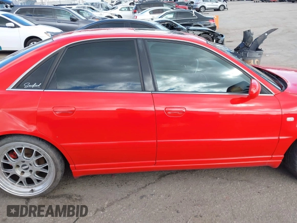 2001 Audi S4 with VIN WAURD68D71A011267, listed as a IAAI auction lot 41593465 with 201,666 mi miles. Bid and sale history available at carsss.com. Image 14.