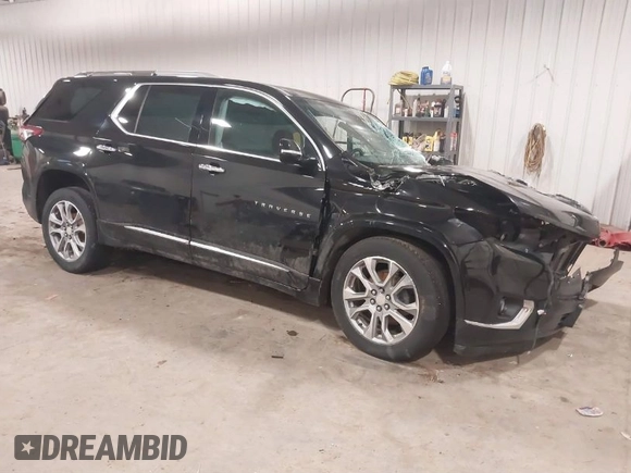2018 Chevrolet Traverse Premier z VIN 1GNEVJKW6JJ179467, wystawiony jako IAAI lot #41214356 z przebiegiem 93 931 mil mil oraz . Historia ofert i sprzedaży dostępna na DreamBid. Obrazek 1.