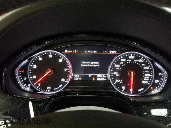 2015 Audi A8 3.0T with VIN WAU3GAFD9FN023200, listed as a Copart auction lot 59856315 with 140,472 mi miles and Salvage title. Bid and sale history available at DreamBid. Image 9.