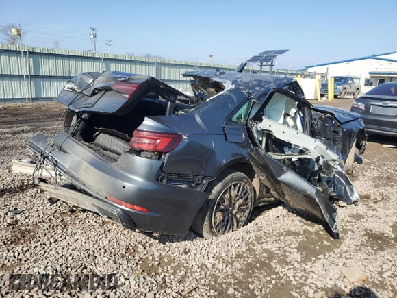 2019 Audi A4 Prestige with VIN WAUFNAF42KN012469, listed as a Copart auction lot 43100054 with 0 mi miles and Salvage Title. Bid and sale history available at carsss.com. Image 3.